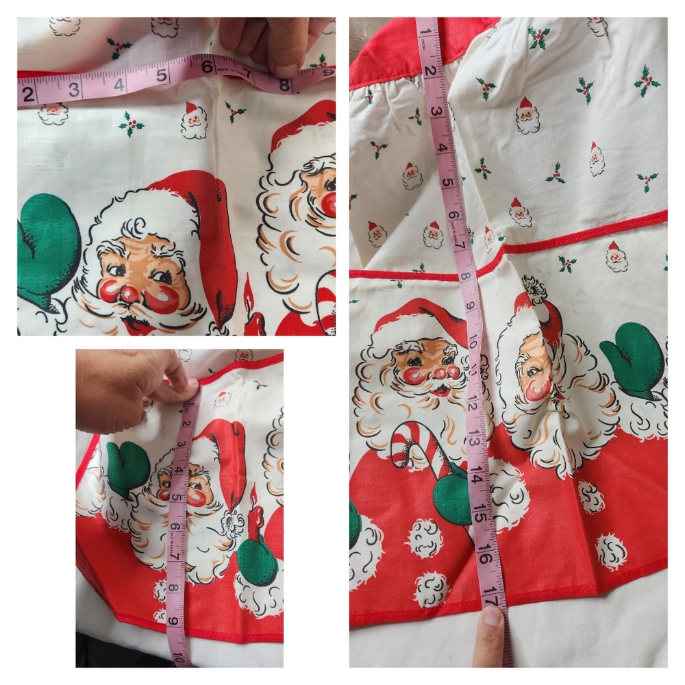 Vintage Santa Christmas apron.
